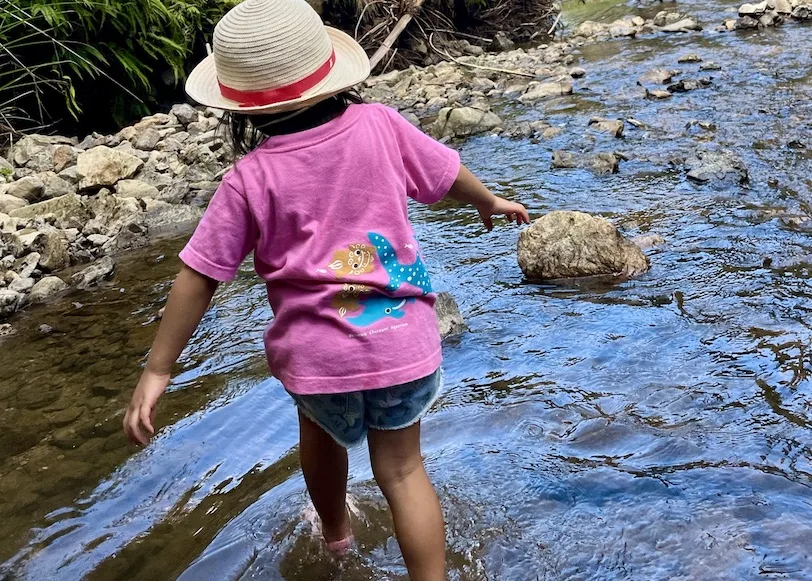 子供楽し　子供スタッフ　こどもスタッフ 子ども体験 川遊び